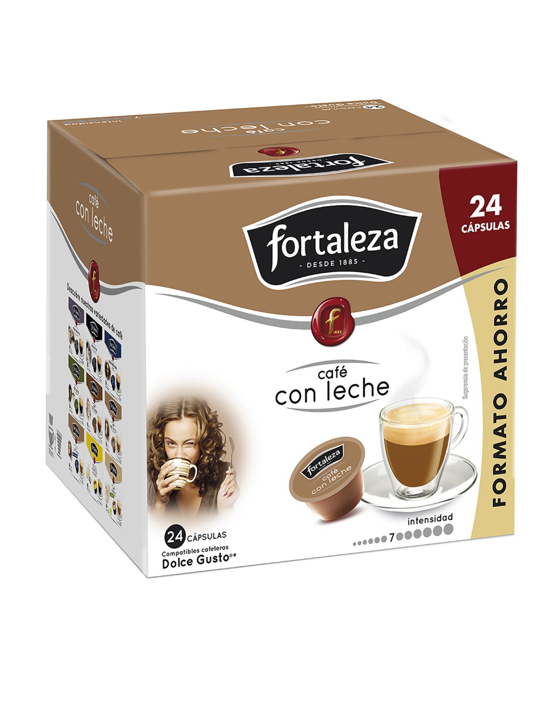 Café con leche 24 cápsulas compatibles con Dolce Gusto