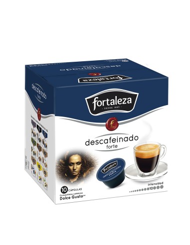 Café Descafeinado Forte 10 cápsulas compatibles con Dolce Gusto®*