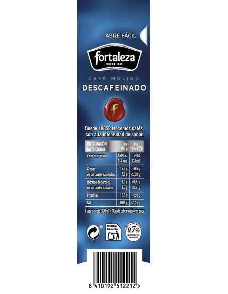 Café Molido Descafeinado 250g