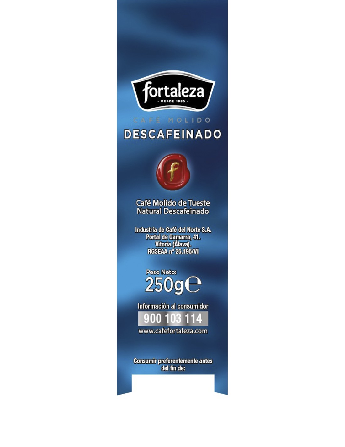 Café molido natural descafeinado Lavazza 250 g.