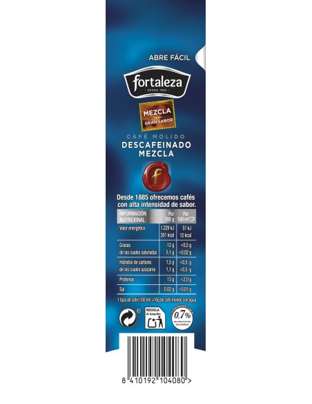 Café Molido Descafeinado Mezcla 250g