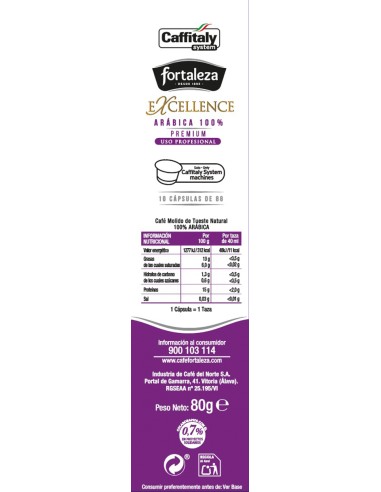 Café Excellence 10 cápsulas compatibles con Caffitaly