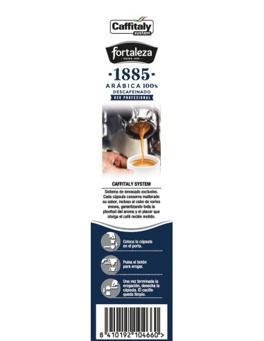 Café 1885 Descafeinado 10 cápsulas compatibles con Caffitaly