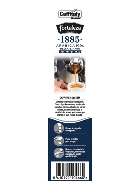 Café 1885 Descafeinado 10 cápsulas compatibles con Caffitaly