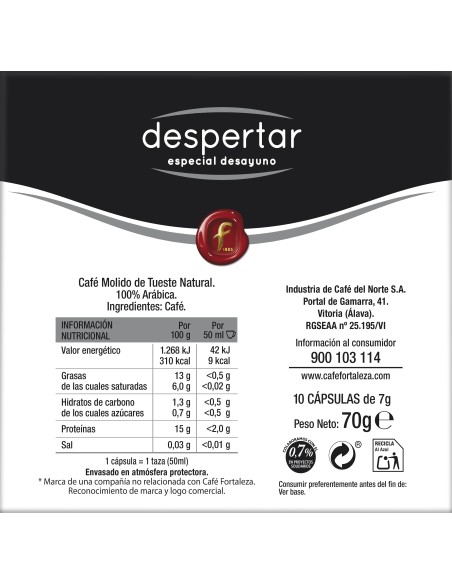 Café Despertar 10 cápsulas compatibles con Dolce Gusto®