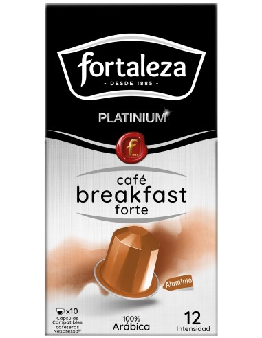 Café Breakfast Forte 10 cápsulas Fortaleza Platinium compatibles con Nespresso®
