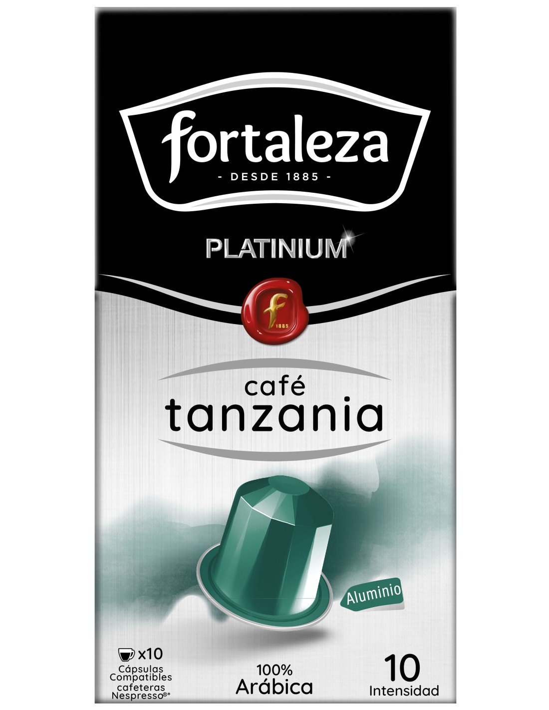 Café Tanzania 10 cápsulas Fortaleza Platinium compatibles con Nespresso®