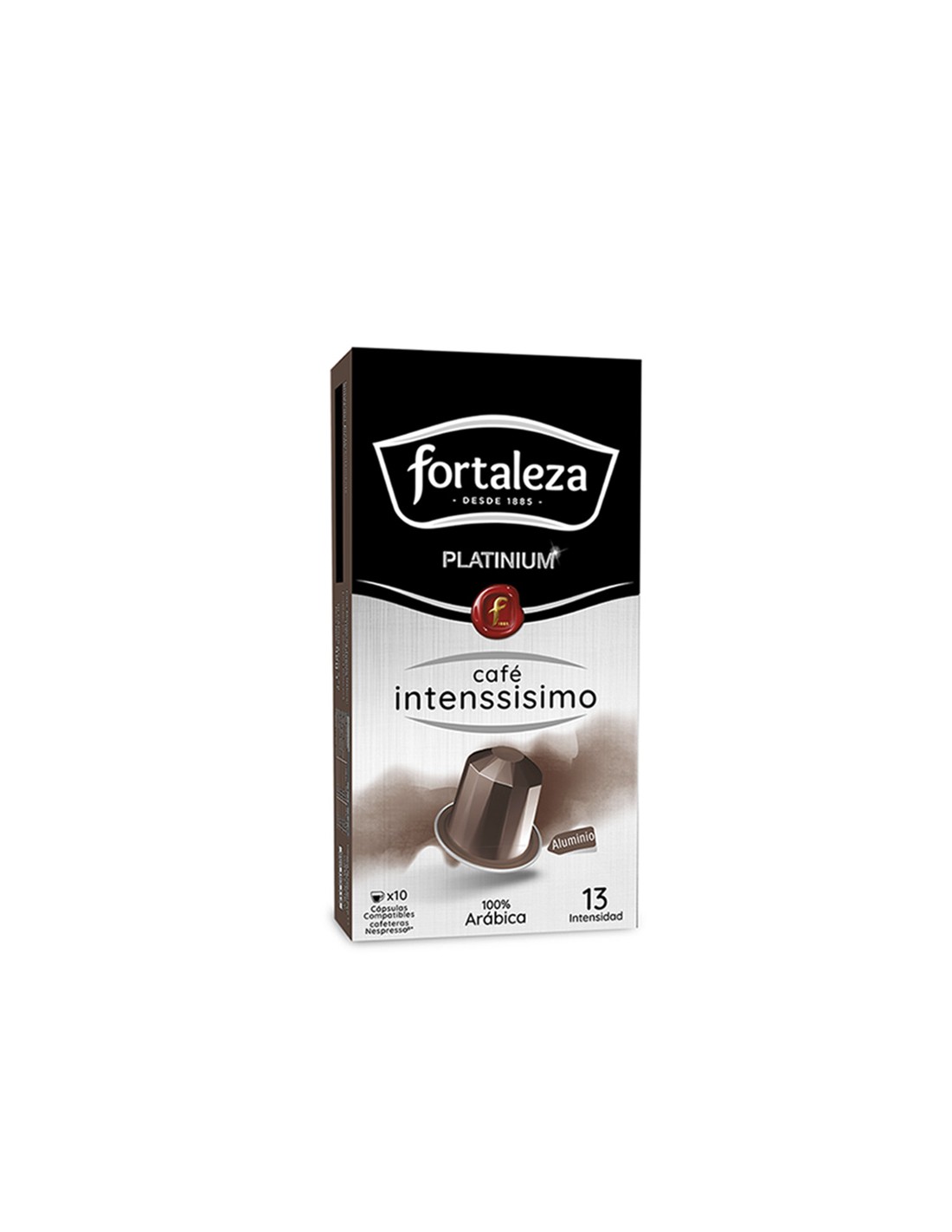 Café Intenssisimo 10 cápsulas Fortaleza Platinium compatibles con Nespresso®