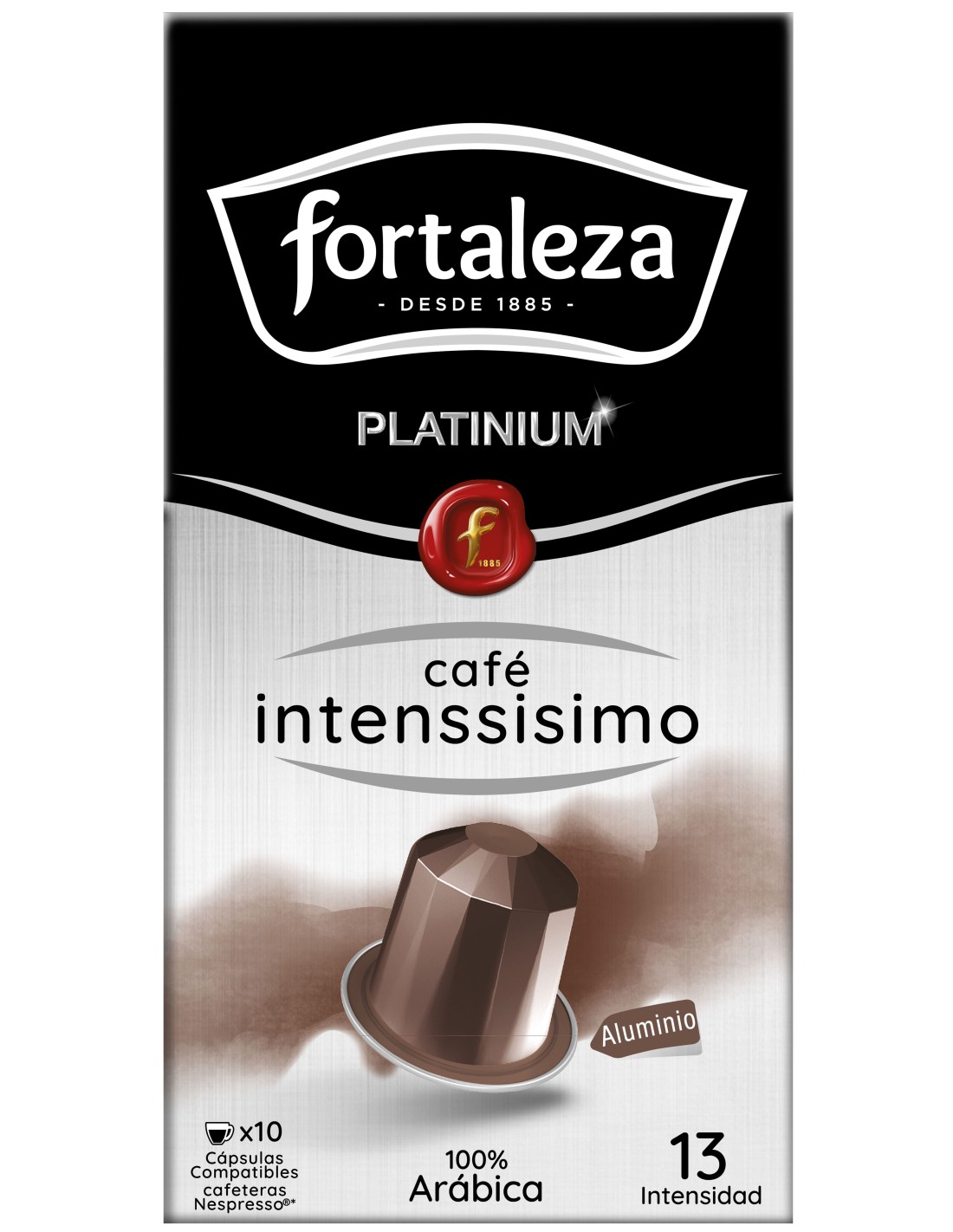 respirar tema botella Café Intenssisimo 10 cápsulas Fortaleza Platinium compatibles con Nespresso®