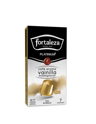 Café aroma Vainilla Madagascar 10 cápsulas Fortaleza Platinium compatibles con Nespresso®*