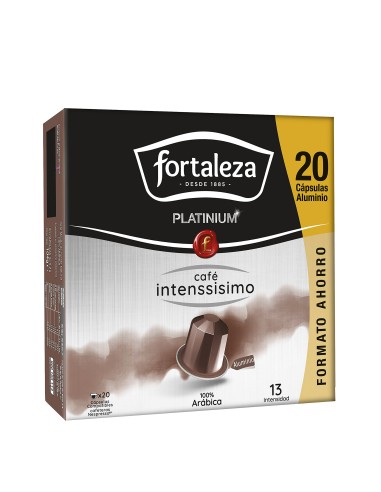 Café Intenssisimo 20 cápsulas Fortaleza Platinium compatibles con Nespresso®*