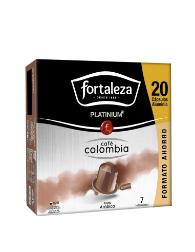 Café Colombia 20 cápsulas Fortaleza Platinium compatibles con Nespresso®*