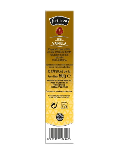 Café con aroma natural Vainilla 10 cápsulas compatibles con Nespresso®