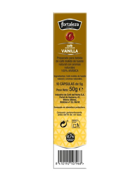 Café con aroma natural Vainilla 10 cápsulas compatibles con Nespresso®