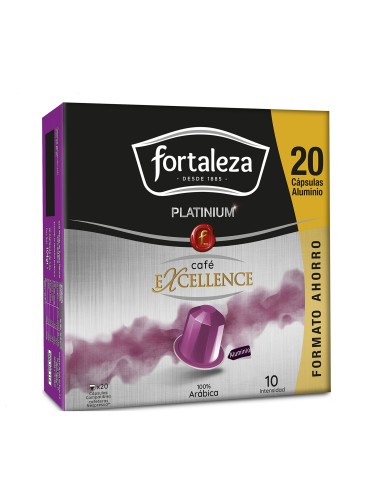 Café Excellence 20 cápsulas Fortaleza Platinium compatibles con Nespresso®*