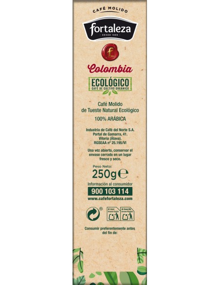 Café Molido Grandes Orígenes Colombia Ecológico 250g