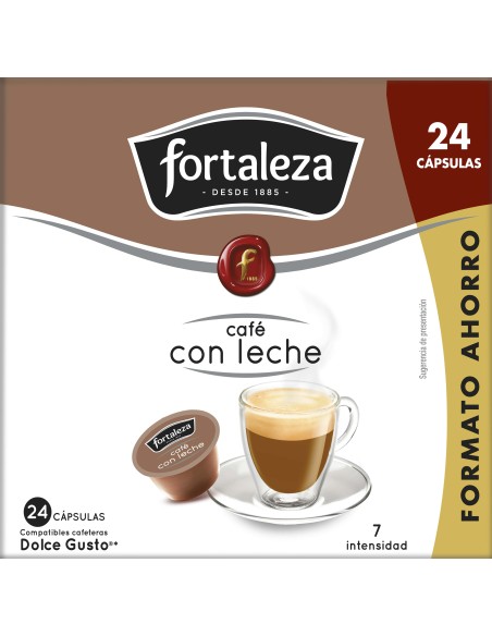 Café con leche 24 cápsulas compatibles con Dolce Gusto