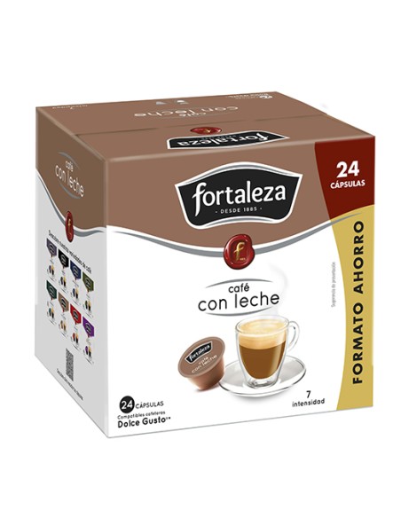 Café con leche 24 cápsulas compatibles con Dolce Gusto