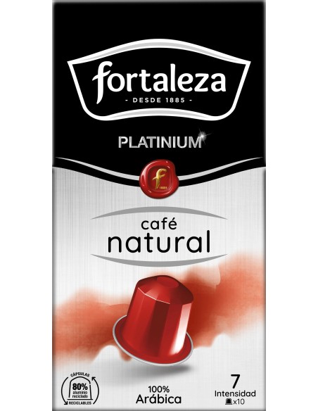 Café Natural 10 cápsulas Fortaleza Platinium compatibles con Nespresso®