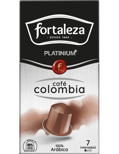 Café Colombia 10 cápsulas Fortaleza Platinium compatibles con Nespresso®