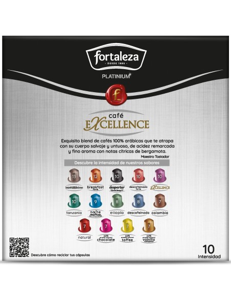 Café Excellence 20 cápsulas Fortaleza Platinium compatibles con Nespresso®