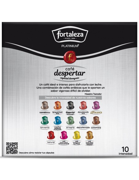 Café Despertar 20 cápsulas Fortaleza Platinium compatibles con Nespresso®