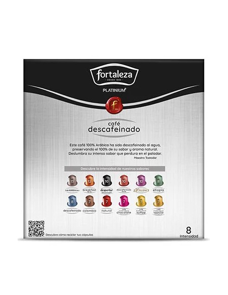 Café Descafeinado 20 cápsulas Fortaleza Platinium