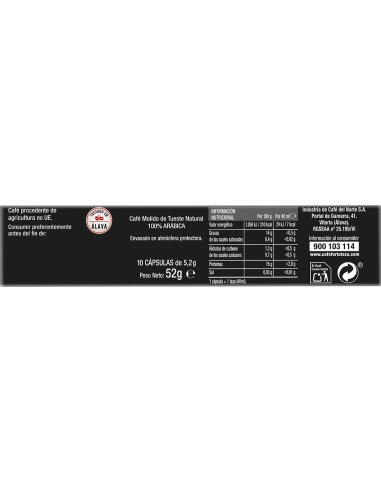 Café Despertar 10 cápsulas Fortaleza Platinium compatibles con Nespresso®