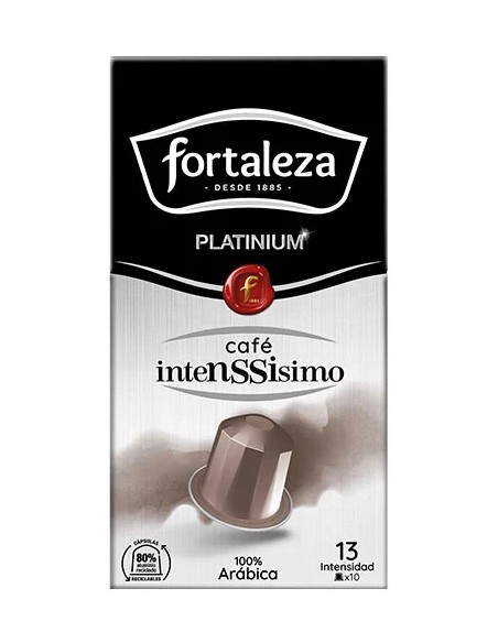 Café Intenssisimo 10 cápsulas Fortaleza Platinium compatibles con Nespresso®