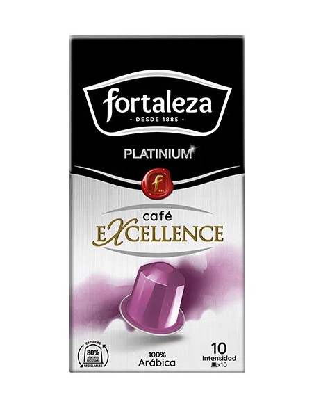 Café Excellence 10 cápsulas Fortaleza Platinium compatibles con Nespresso®