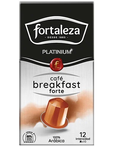 Café Breakfast Forte 10 cápsulas Fortaleza Platinium compatibles con Nespresso®