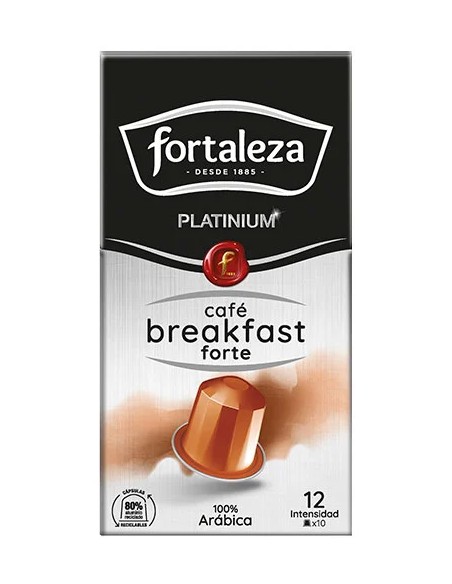 Café Breakfast Forte 10 cápsulas Fortaleza Platinium compatibles con Nespresso®