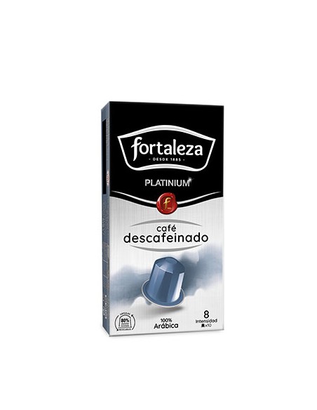 Café Descafeinado al Agua 10 cápsulas Fortaleza Platinium compatibles con Nespresso®