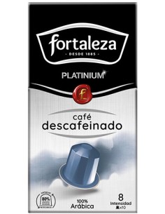 Café Descafeinado al Agua 10 cápsulas Fortaleza Platinium compatibles con Nespresso® 2