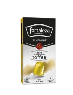 Café con aroma natural a Toffee 10 cápsulas Fortaleza Platinium compatibles con Nespresso®