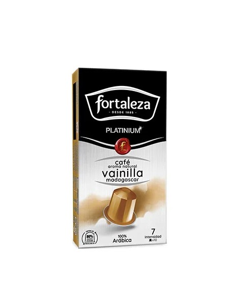 Café aroma Vainilla Madagascar 10 cápsulas Fortaleza Platinium compatibles con Nespresso®