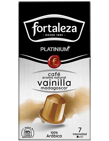 Café aroma Vainilla Madagascar 10 cápsulas Fortaleza Platinium compatibles con Nespresso®