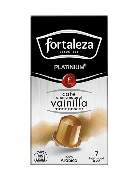 Café aroma Vainilla Madagascar 10 cápsulas Fortaleza Platinium compatibles con Nespresso®