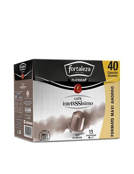 Café Intenssisimo 40 cápsulas Fortaleza Platinium compatibles con Nespresso®