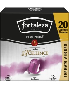 Café Excellence 20 cápsulas Fortaleza Platinium compatibles con Nespresso® 2