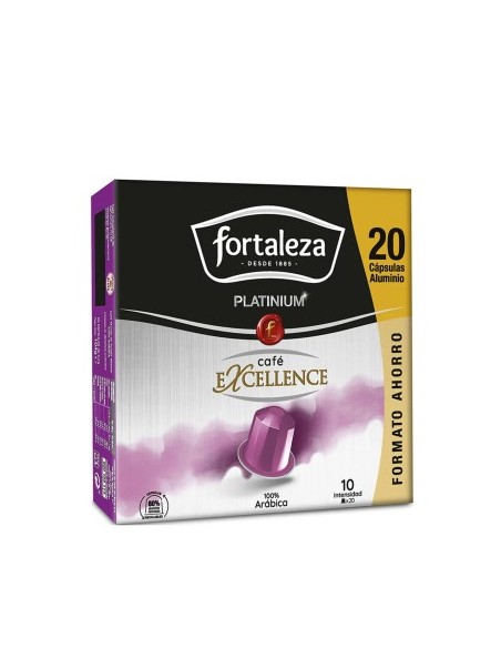 Café Excellence 20 cápsulas Fortaleza Platinium compatibles con Nespresso®