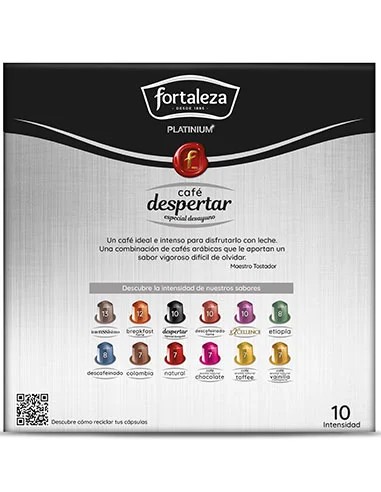 Café Despertar 20 cápsulas Fortaleza Platinium compatibles con Nespresso®