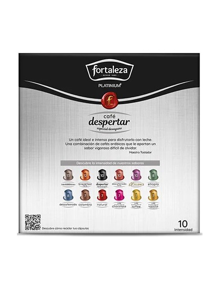 Café Despertar 20 cápsulas Fortaleza Platinium compatibles con Nespresso®