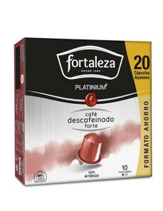 Café Descafeinado Forte 20 cápsulas Fortaleza Platinium compatibles con Nespresso®