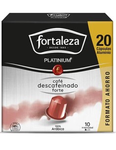 Café Descafeinado Forte 20 cápsulas Fortaleza Platinium compatibles con Nespresso® 2