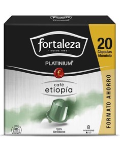 Café Etiopía 20 cápsulas Fortaleza Platinium compatibles con Nespresso® 2