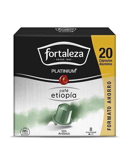 Café Etiopía 20 cápsulas Fortaleza Platinium compatibles con Nespresso®