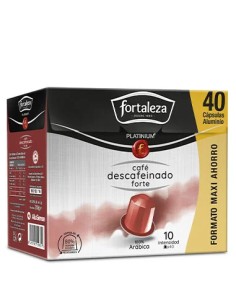 Café Descafeinado Forte 40 cápsulas Fortaleza Platinium compatibles con Nespresso®