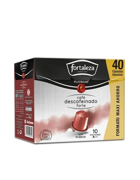 Café Descafeinado Forte 40 cápsulas Fortaleza Platinium compatibles con Nespresso®