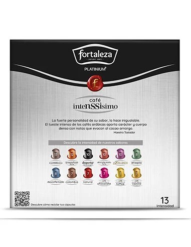 Café Intenssisimo 20 cápsulas Fortaleza Platinium compatibles con Nespresso®